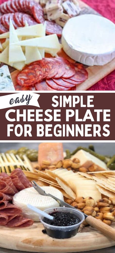 cheese, meat, and crackers on a board on a red tablecloth Simple Cheese Board, Healthy Thanksgiving Sides, Last Minute Appetizer, Beautiful Cheese Board, Easy Holiday Recipes, Holiday Dessert Recipes, Healthy Thanksgiving, Easy Cheese, Christmas Entertaining