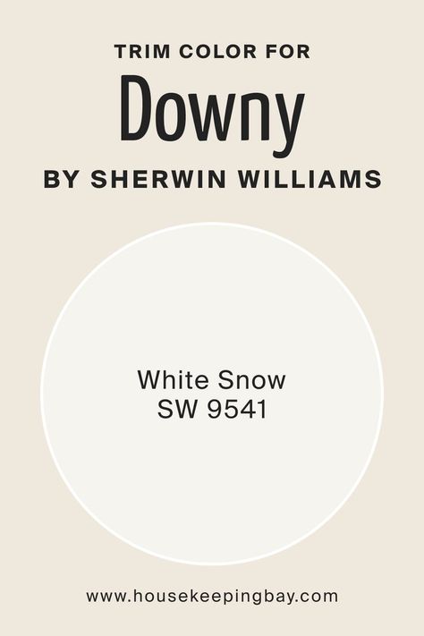 Best Trim Colors for Downy SW 7002 by Sherwin-Williams Sherwin Williams Downy, Best Trim Colors, Sherman Williams Paint, Whiter Whites, Warm Whites, Sherman Williams, Worldly Gray, Sherwin Williams White, Trim Colors