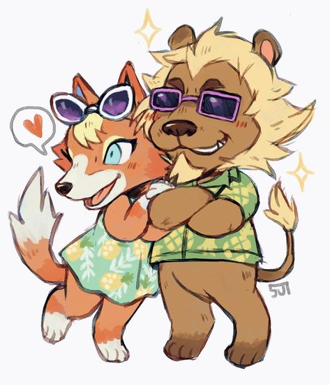 The beach buds Bud and Audie | Audie | Know Your Meme Animal Crossing Fan Art, Animal Crossing Characters, Animal Crossing Villagers, Nintendo Art, Animal Crossing Game, Anime Animals, Big Art, Know Your Meme, Warning Signs