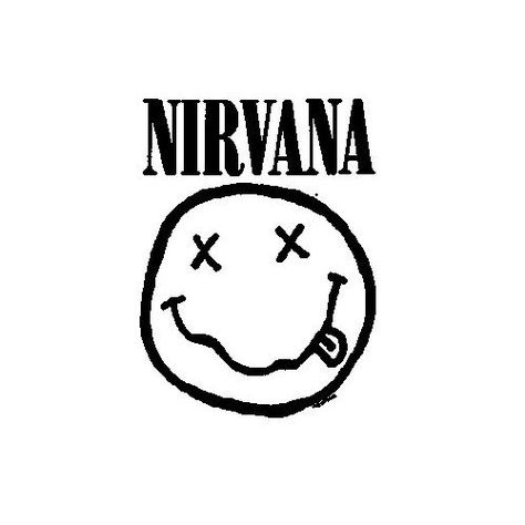 nirvana vector Nirvana Drawing, Painted Bags, Mini Drawings, Car Cartoon, Smile Face, Nirvana, Decals Stickers, Personal Style, Art Drawings