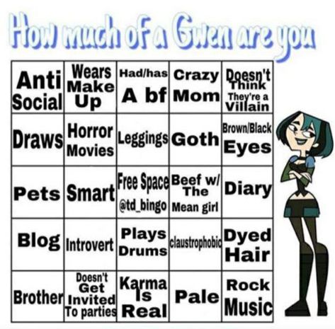 Eye Movie, Bingo Template, Bingo Board, Drama Quotes, Girl Boss Quotes, Boss Quotes, Total Drama Island, Total Drama, Girls Play