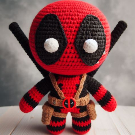 Adorable Crochet Ideas, M&m Crochet Pattern, Crochet Fortnite Pattern Free, Crochet Deadpool Pattern Free, Crochet Policeman, Deadpool Crochet Pattern Free, Crochet Deadpool, Ninja Turtle Crochet, Crochet Zebra