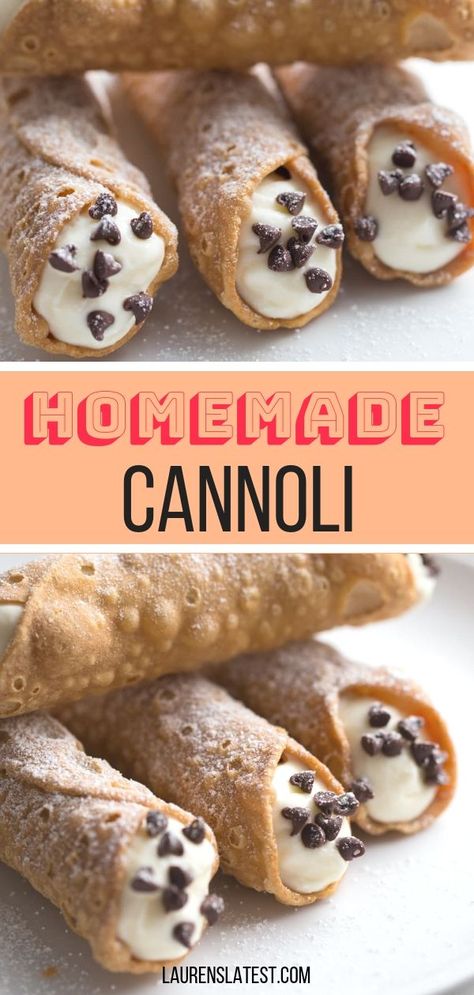 Easy Cannoli Recipe, Cannoli Recipe Easy, Lemon Cream Filling, Easy Cannoli, Homemade Cannoli, Cannoli Recipe, New Year's Desserts, Cream Filling, Lemon Cream