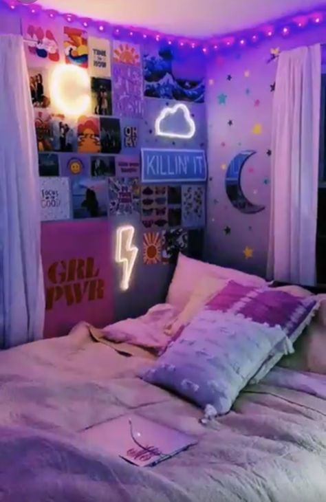 room ideas lol sorry I got really bored so I decided to become extra with us you don’t have to use any of these ideas I was just bored haha also everything in my room is all super cheap we got a lot of it on Amazon￼￼ ￼ i love the light up sigh in a room bc they are so cute and CHEAP!  here are some on amazon that are really cute to me   Heart Neon Light LED Neon Sign Neon Light Art Decorative Lights Wall Decor for Children Baby Room Hose Bar Recreational Wedding Party Decoration Lip Light up Neo Neon Bedroom, Bedroom Decoration Ideas, Neon Room, New Room Ideas, Teen Girl Bedroom, Teen Bedroom Decor, Dreamy Room, Girl Bedroom Decor, Cute Room