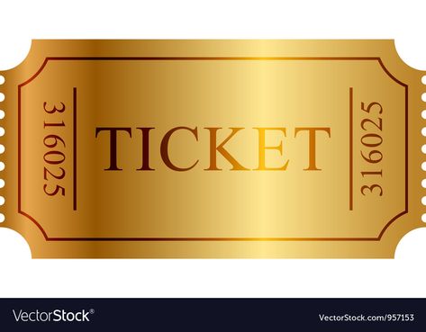 Gold Ticket, Ticket Template, Business Names, Transparent Png, Png Images, Adobe Illustrator, Vector Free, Vector Images, High Resolution