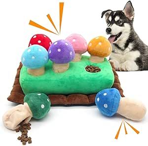 Lepawit Interactive Dog Toys, Hide and Seek Squeaky Puzzle Dog Toys for Boredom and Stimulation, Dog Enrichment Toys for Puppy and Small Dogs (Mushrooms, Pack of 7) Dog Enrichment Toys, Dog Toys For Boredom, Dog Boredom, Cute Dog Toys, Dogs Toys, Dog Puzzle Toys, Pet Paradise, Dog Enrichment, Dog Puzzles