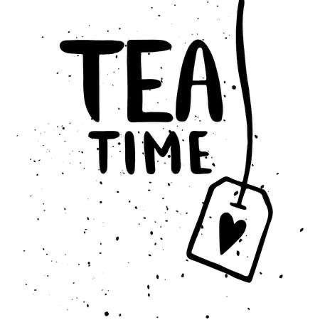 Tea Time Quotes, Tea Time Illustration, Tea Puns, Hand Drawn Typography, Drawn Typography, Coffee Cup Art, Tea Quotes, Vector Quotes, Japanese Typography