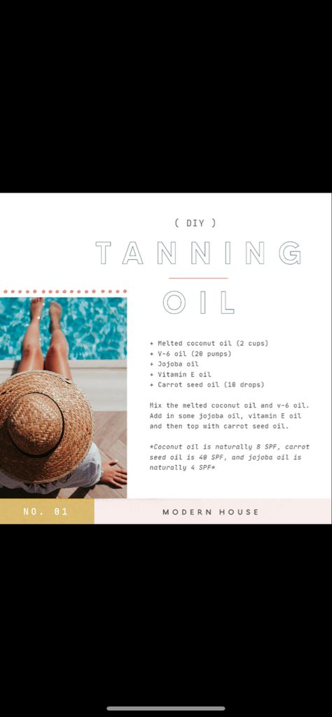 Diy Tanning Oil For Outside, Diy Tanning Oil, Diy Tanning, Tan Oil, Sun Tan Oil, Sun Tanning, Sun Screen, Carrot Seed Oil, Homemade Beauty