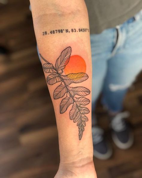 Granola Girl Tattoo, Honey Medicine, Nike Tattoo, Coordinates Tattoo, Fern Tattoo, Plant Tattoo, Girl Tattoo, Granola Girl, Simplistic Tattoos