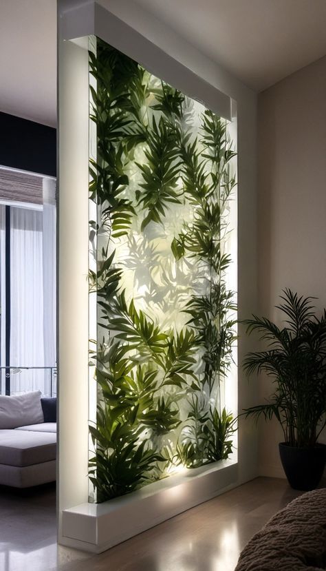 Home Decor: #homedecor, #interiordesign, #homedesign, #decor inspiration Green Wall Plants Indoor, Greenwall Interior Design, Plant Partition, Thought About Life, Wall Climbing Plants, Decorative Partition, Vertical Green Wall, Zen House, House Wall Design