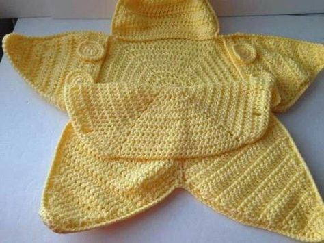 Baby Crochet Cardigan, Crochet Cardigan Free Pattern, Baby Bunting Bag, Star Bunting, Cardigan Free Pattern, Vestidos Bebe Crochet, Baby Cocoon Pattern, Crochet Cardigan Free, Crochet Baby Cocoon