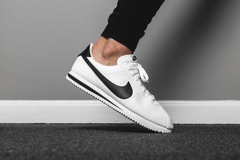 NIKE | Cortez White Black Nike Cortez White, New Sneakers, Nike Cortez, Nike Cortez Sneaker, White Black, Sneakers Nike, White And Black, Nike, Sneakers