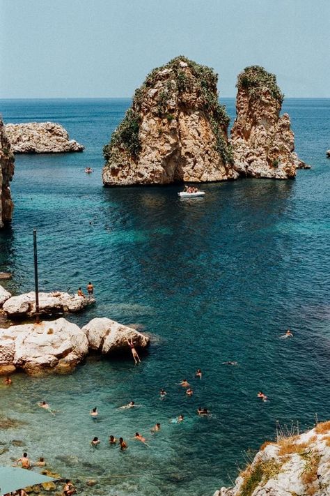 Southern Sicily, Sicily Beach Beautiful Places, Castelmola Sicily, Scopello Sicily, Palermo Sicily Beach, Western Sicily, Europe Summer, Southern Italy, Swimming Holes