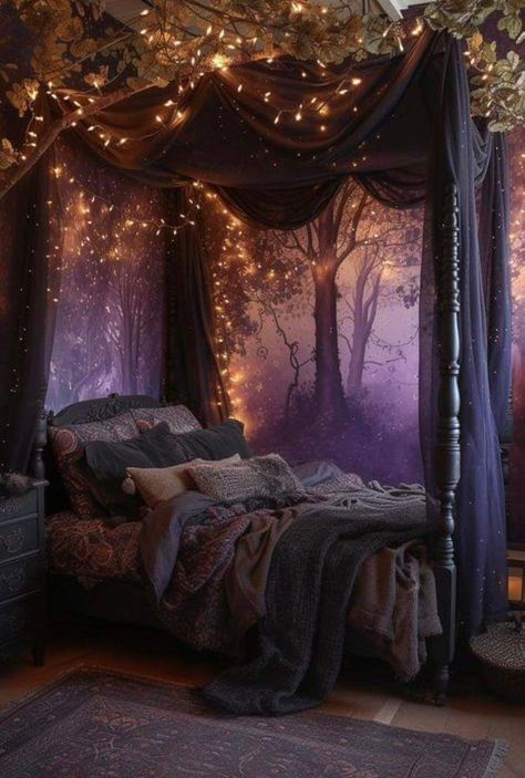 #gasparilla #piratewreaths #wreathdecor #floridaevents #piratefestival #diywreaths #festivedecor #bohemianwreaths #handcrafteddecor #creativewreaths Dark Witch Bedroom Aesthetic, Modern Witchy Bedroom, Dark Fairy Bedroom, Diy Canopy Bed With Lights, Mystical Bedroom Ideas, Fairytale Room Aesthetic, Cozy Witchy Bedroom, Fairy Bedroom Ideas For Adults, Galaxy Bedroom