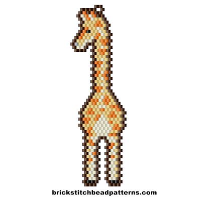 Free African Giraffe brick stitch jewelry seed bead weaving earring pattern, color chart, letter chart, and bead count by Brick Stitch Bead Patterns Journal. Miyuki Delica Beads Free Pattern, Pikachu Beads, Beaded Giraffe, Seed Bead Weaving, Patterns For Bracelets, Stitch Bead Pattern, Brick Stitch Beading, Beaded Pins, African Giraffe