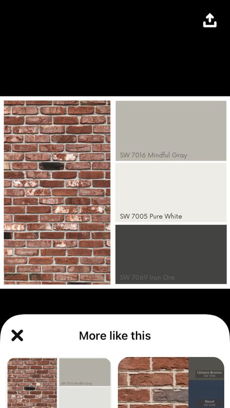 Brick And Siding Combo Exterior, Best Accent Colors For Red Brick, Shutter Colors For Red Brick Exterior, Colors For Brick House Exterior, Dark Brick House Exterior Color Schemes, Red Brick House Exterior Decor, Exterior Paint Colors For House With Brick, Dark Red Brick House Exterior, Brown Brick Exterior Color Scheme