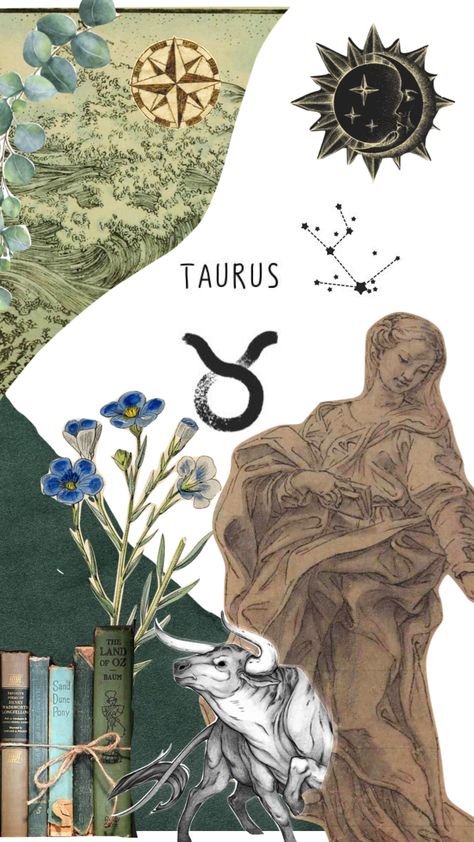 Taurus Collage, Taurus Aesthetic, Astrology Signs, Great Wave, Connect With People, Your Aesthetic, Creative Energy, Zodiac Signs, Astrology