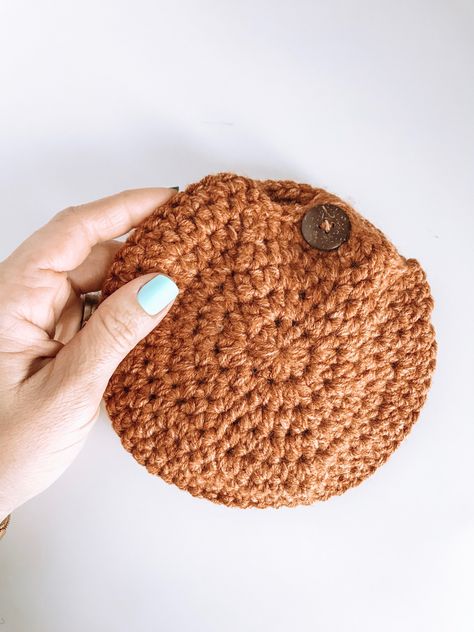 Circle Mini Pouch - Free Crochet Pattern - Cypress and Wool Free Crochet Change Purse Pattern, Crochet Coin Pouch Free Pattern, Mini Crochet Pouch, Crochet Coin Purse Free Pattern, Small Crochet Pouch, Crochet Pouch Free Pattern, Crochet Coin Pouch, Crochet Circle Bag, Crochet Mini Pouch