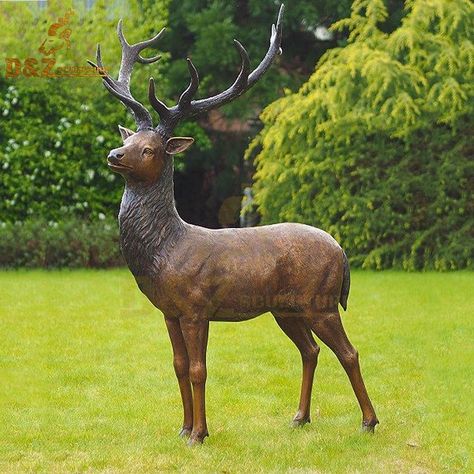 Statues For Garden, Reindeer Statue, Deer Garden, Bronze Sculpture Animal, Deer Statues, Stag Deer, Statues For Sale, Better Homes And Garden, Garden Statue