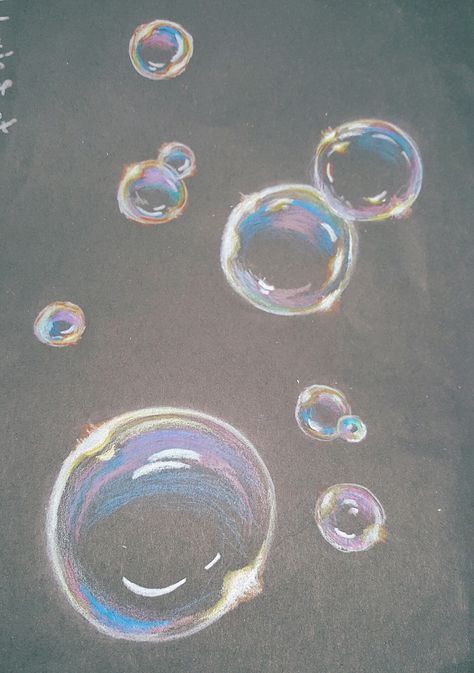 Colored pencil bubbles LMS Wooley Art Ed Central Bubble Colored Pencil, Bubble Oil Pastel, Bubble Sketch Pencil, Drawing Bubbles, Colored Bubble Art, Bubble Drawing Colored Pencil, How To Draw Bubbles, Oil Pastel Bubbles, Watercolor Bubbles