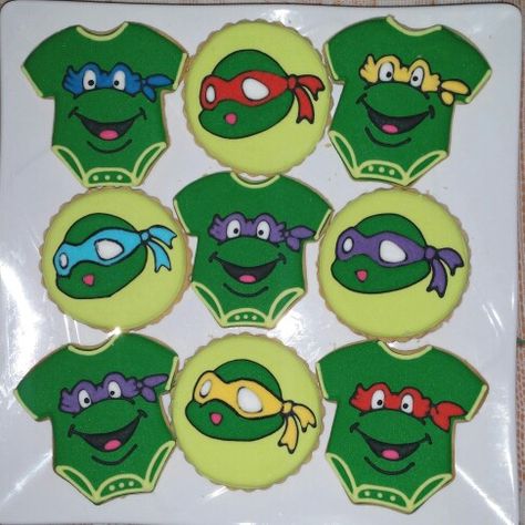 Ninja turtle baby theme for baby shower or aqiqah Ninja Turtles Baby Shower Ideas, Ninja Turtle Baby Shower Ideas, Turtle Baby Shower Decorations, Turtle Baby Shower Theme, Ninja Turtle Theme, Turtle Baby Shower, Ninja Turtles Birthday Party, Turtle Baby, Baby Theme