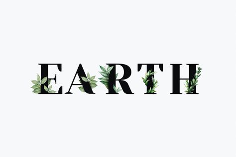 Botanical EARTH psd word black typography | free image by rawpixel.com / Aum Earthy Typography, Earth Typography, Science Font, Logo Moodboard, About Earth, Earth Baby, Black Typography, Free Illustration Images, Bold Fonts