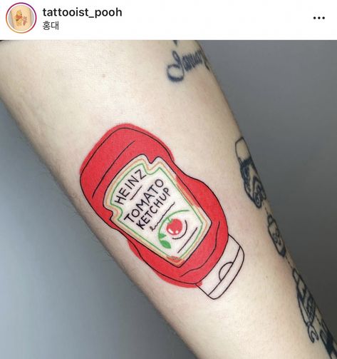 Ketchup Tattoo, Heinz Tomato Ketchup, Tomato Ketchup, Slushies, Ketchup, Tattoo Ideas, Tattoos