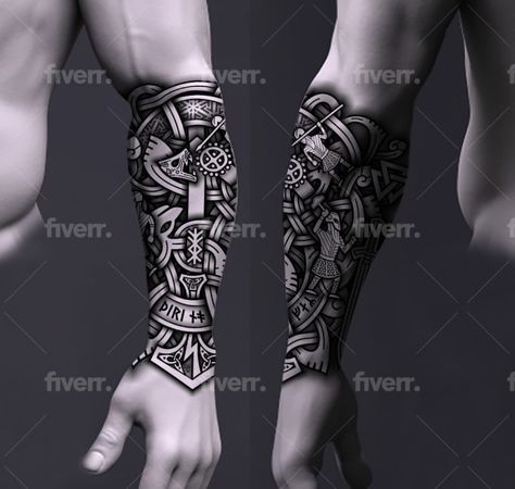 Nordic Forearm Tattoo, Rune Tattoo Design, Viking Runes Tattoo, Runes Tattoo, Norse Tattoos, Viking Rune Tattoo, Viking Warrior Tattoos, Tattoo Vector, Rune Tattoo