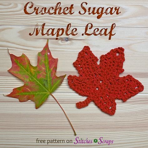 Welcome fall with this iconic, crochet sugar maple leaf pattern! Make leaves of all different sizes and textures by switching up your yarn and hook. #Crochet #SugarMaple #Maple #Leaf #FallLeaves Crochet Leaf Free Pattern, Chart Crochet, Crochet Fall Decor, Leaf Crochet, Maple Leaf Pattern, Leaf Bookmark, Hook Crochet, Crochet Hearts, Crochet Leaf Patterns