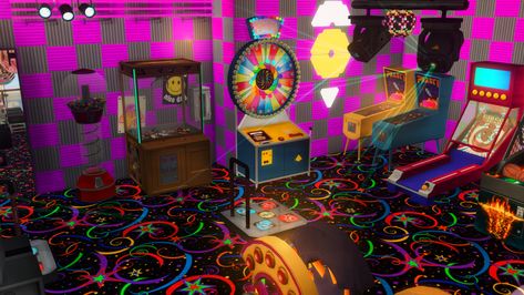 ROLLER RINK & ARCADE 🎮🕹 Sims 4 Arcade Lot, Sims 4 Roller Skating Rink, Sims 4 Arcade Cc, Sims 4 Arcade, Roller Skating Rink, Roller Rink, Skating Rink, Roller Skating, Sims 4 Cc