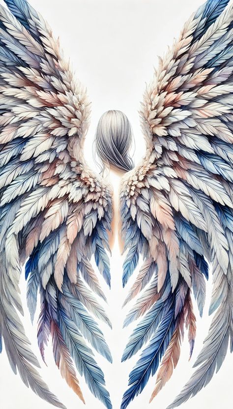 Colored Angel Wings Tattoo, Phoenix Wing Tattoo, Phoenix Wings Tattoo, Wings Images, Angel Wings Images, Angel Wings Pictures, Angel Spiritual, Wings Tattoos, Phoenix Wings