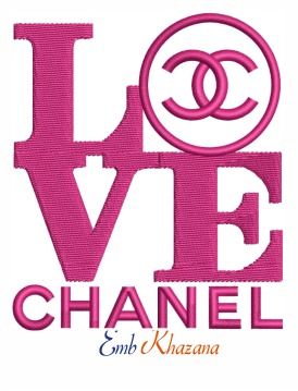 Love Chanel Logo Embroidery Design Clothing Brand Logo, Logo Embroidery Design, Internet Logo, Clothing Brand Logos, Coffee Shop Logo, Event Logo, Flag Embroidery, College Logo, Chanel Logo