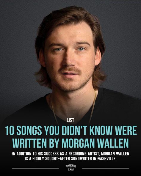 With a music catalog as extensive as Morgan's, it is hard to believe he still finds time to write for other artists. Check out these 10 songs that were penned by the "Last Night" singer but recorded by other artists >>>https://go.countryrebel.com/WrittenByMorganWallen Music Lists, Tyler Hubbard, Cmt Awards, Voice Coach, Best Country Music, Party Songs, Country Music Videos, Florida Georgia Line, Chance The Rapper