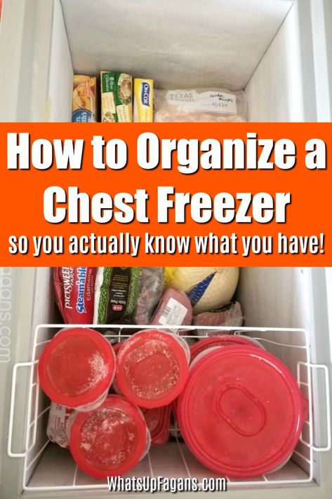 how to organize a chest freezer |  organizing a deep freezer | #kitchen #kitchenorganization #organization #pantry #freezer #chestfreezer #deepfreezer Small Deep Freezer Organization, Deep Freezer Organization Ideas, Chest Fridge, Deep Freezer Organization, Chest Freezer Organization, Freezer Hacks, Tv On Wall, Pantry Freezer, Deep Freezer