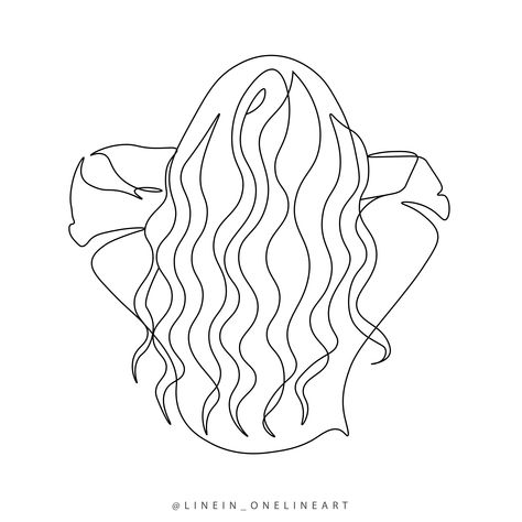 Line Art Hair Drawing, Hair Outline Drawing, Line Art Hair, Hair Line Drawing, Hair Line Art, Art Abstrait Ligne, Hello Wallpaper, Diy Lace Ribbon Flowers, Hair Salon Design