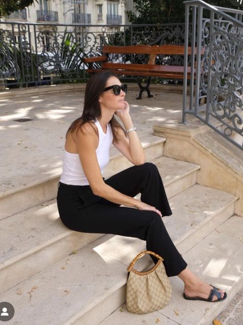 Outfits Primavera, Outfit Primavera, Black Trousers, Black Tank, Summer Looks, Chic Outfits, Trousers, Outfit Inspo, Black