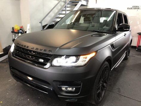 Matte Black Range Rover Sport, Range Rover Sport Wrapped, Matte Black Range Rover, Range Rover Black, Black Range, Black Dating, Paint Protection, Range Rover Sport, Car Wrap