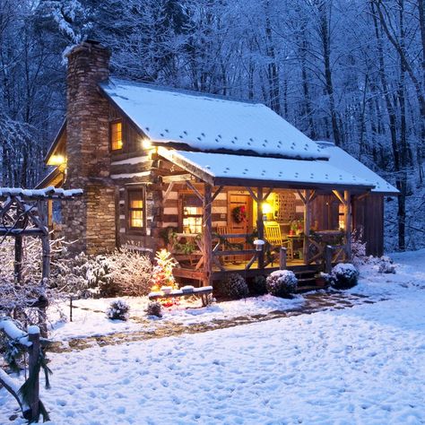 the  cabin at Christmas Cabin In The Snow, A Cabin In The Woods, Little Cabin In The Woods, Homes Ideas, Forest Cabin, Cabin Living, Winter Cabin, Little Cabin, Tiny Cabin