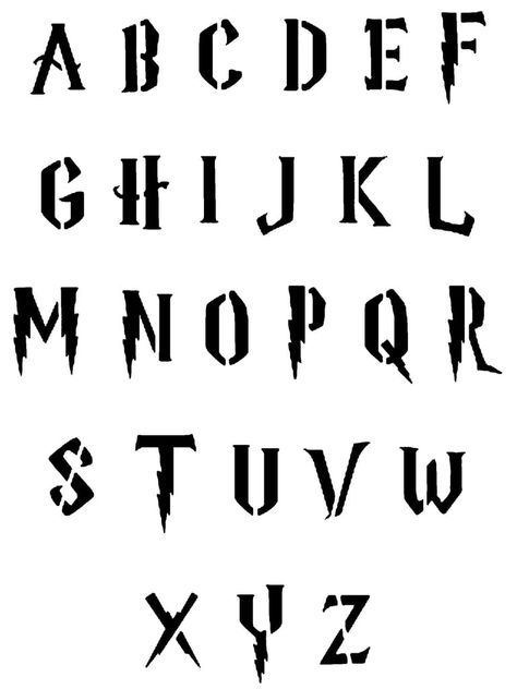 Harry Potter Font Alphabet, Harry Potter Letters, Harry Potter Alphabet, Harry Potter Font, Hogwarts Alumni, Alphabet Stencils, Fonts Alphabet, Alphabet, Harry Potter