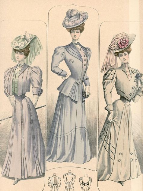 Fashion Plate - De Gracieuse - 1905 1900 Fashion Women, 1905 Fashion, 1900s Women, 20’s Fashion, Edwardian Woman, Edwardian Fashion Plates, Early 20th Century Fashion, Edwardian Era Fashion, Edwardian Hat