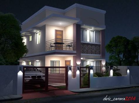 Small House Design Philippines, Philippines House Design, Home Designs Exterior, Philippine Houses, Two Story House Design, Modern Minimalist House, 2 Storey House Design, Two Story House, Modern Small House Design