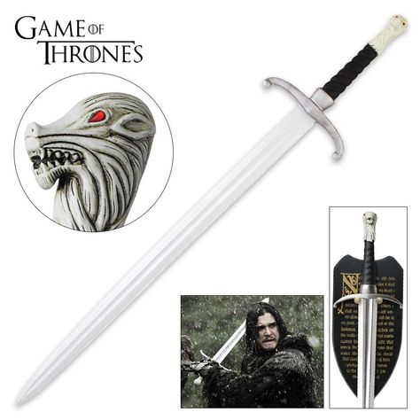 Longclaw Sword of Jon Snow - Free Shipping! Game Og Thrones, Metal Wolf, Fantasy Tv, Games Of Thrones, Game Of, Buy List, Movie Facts, Cool Swords, Walking Canes