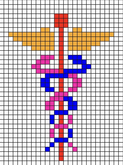 Simbrix Ideas, Doctor Symbol, Crochet Pictures, Hama Art, Crochet Charts, Tiny Cross Stitch, Medical Symbols, Hama Bead, Easter Crochet Patterns