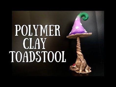 Polymer Clay Toadstool / Mushroom Tutorial | Fantasy Art Timelapse - YouTube | Polymer clay mushroom, Clay, Polymer clay Mushroom Tutorial, Mushroom Clay, Art Timelapse, Polymer Clay Mushroom, Toadstool Mushroom, Clay Mushroom, Polymer Clay Fairy, Mushroom Crafts, Rainy Day Crafts