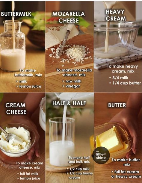 Diy Heavy Cream, Homemade Heavy Cream, Cooking Substitutions, Homemade Cookbook, Homemade Sauce Recipes, Baking Hacks, Culinary Techniques, Baking Substitutes, Easy Cheesecake Recipes