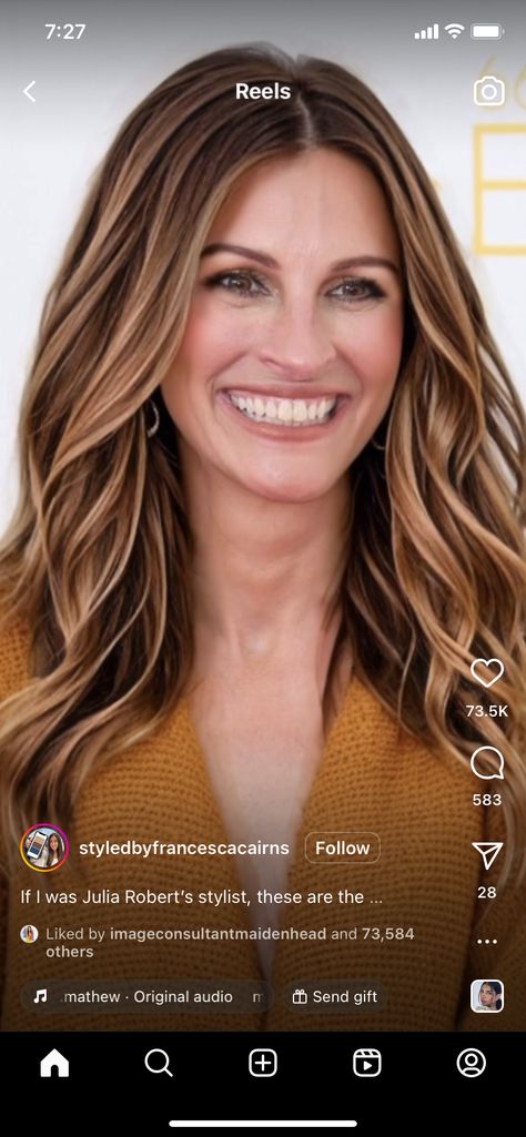 Julia Roberts Hair Color, Julia Roberts Hair, Julia Roberts, Cool Hair Color, Cool Hairstyles, Hair Color, Hair Styles, Makeup, Hair