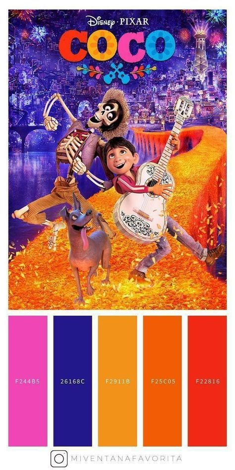 Diwali Colours, Coco Disney, Movie Color Palette, Brand Colour Schemes, Color Theory Art, Color Tips, Rainbow Palette, Hex Color Palette, Color Script