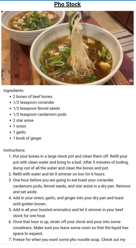 Vietnamese Recipes Pho Soups, Pho At Home Easy, Pho Broth Recipe Authentic, Pho Ramen Noodle Recipes, How To Make Pho Soup, Pho Spices Recipe, Thai Pho Soup Recipe, Vietnamese Recipes Soup, Healthy Pho Recipe