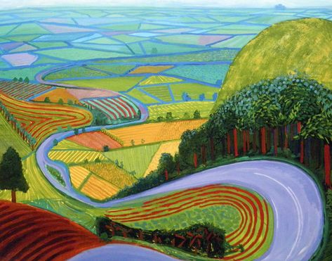 Garrowby Hill | 1998. Oil on canvas. 152,4 x 193 cm. Museum … | Flickr David Hockney Landscapes, David Hockney Paintings, David Hockney Art, 데이비드 호크니, Brian Froud, Lino Cuts, Lino Prints, Pop Art Movement, Printmaking Art