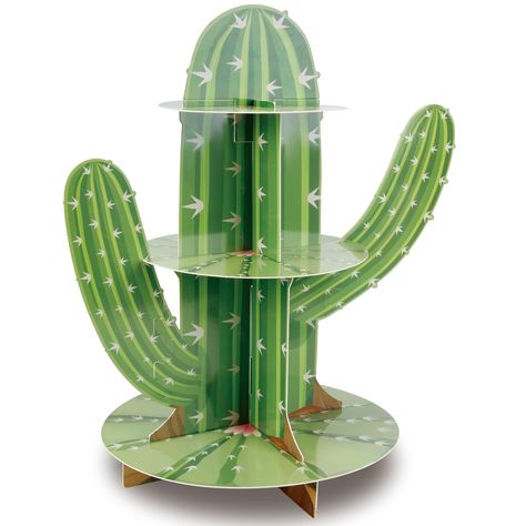 PRICES MAY VARY. Package Included: You will receive 1pcs cactus theme cake stand, 3-tier in total, including 2pcs stand, 1pc cake tower, 2pcs cactus stems decor, 3pcs round trays that are measuring 11.6 inches, 8.8 inches and 7 inches. Unique Design: This cake stand adds cactus stems as decoration to the regular three-tiered look to liven up your cake stand and make it the highlight of your party. Easy Assembly: Cactus dessert tower is convenient to use and you can refer to the assembly steps on Cactus Party Food Ideas, Cactus Centerpiece Ideas, Desert Party Theme, Cowgirl Cactus Birthday Party, Diy Cactus Decor Party, Cactus Theme Strawberries, Birthday Cactus Cake Ideas, Cactus Dessert, Taco Party Decorations